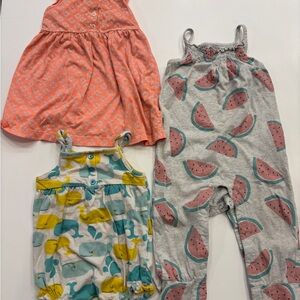 Colorful Baby Rompers and Dress Set